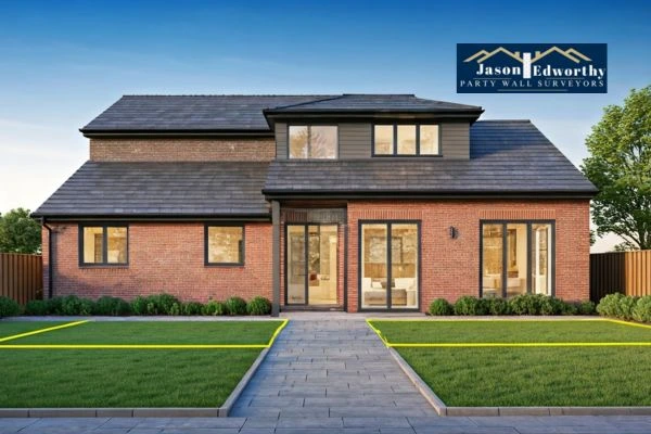 Home extension focusing on boundary line Ormskirk